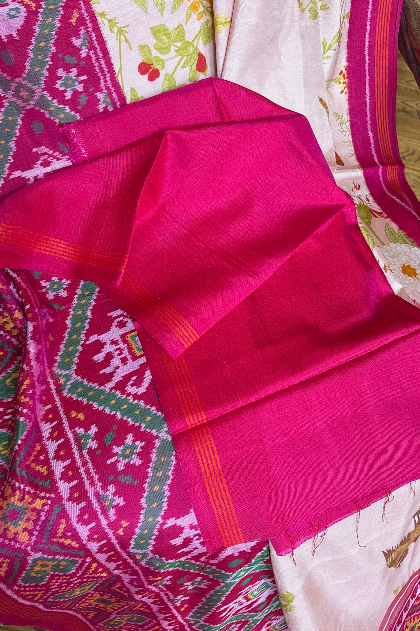 Handloom Fusion Saree - AW1003FUS