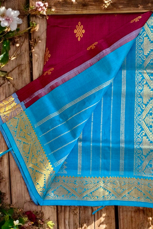Silk Cotton Saree - AW1495SC