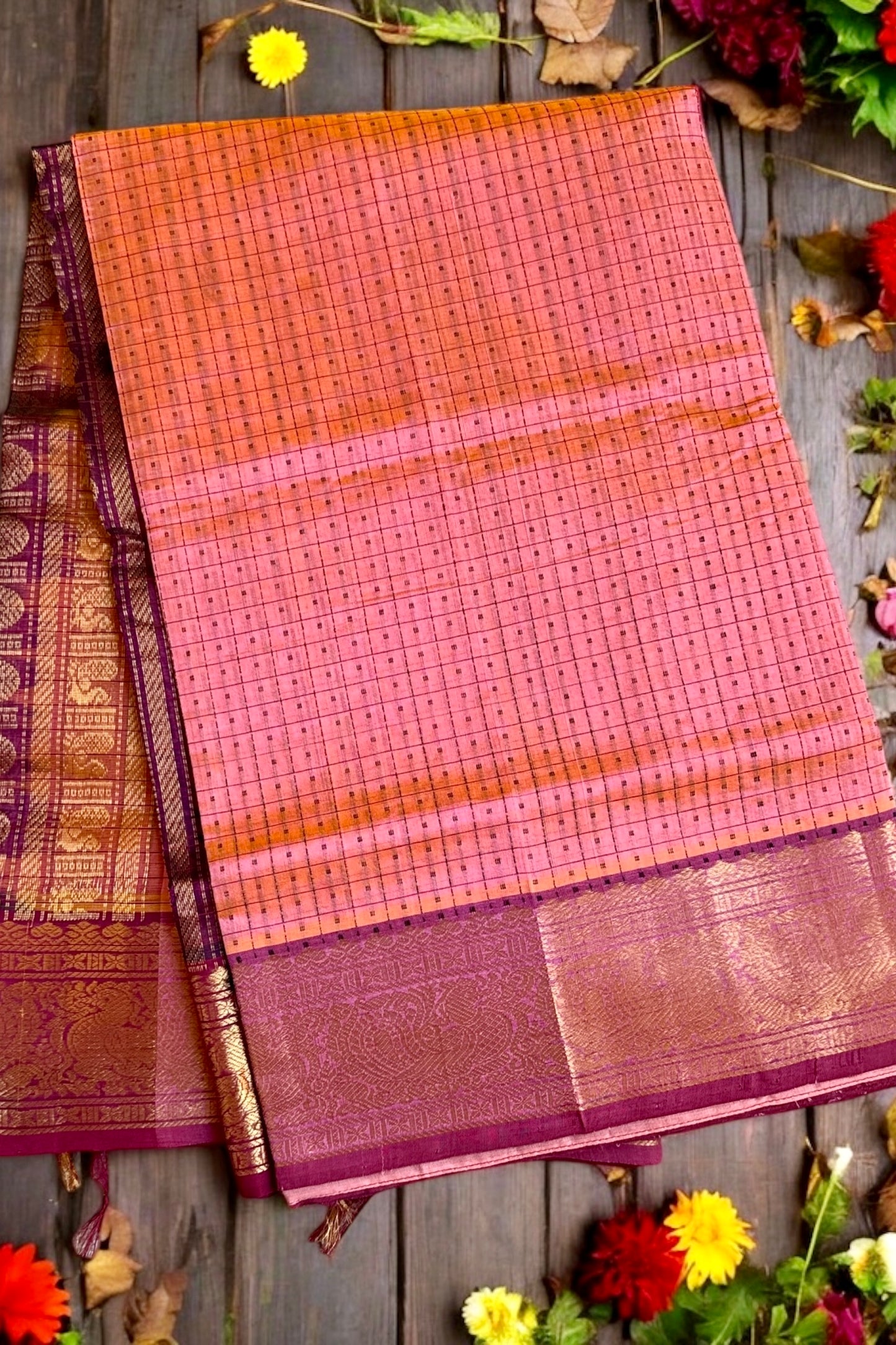 Silk Cotton Saree - AW1438SC