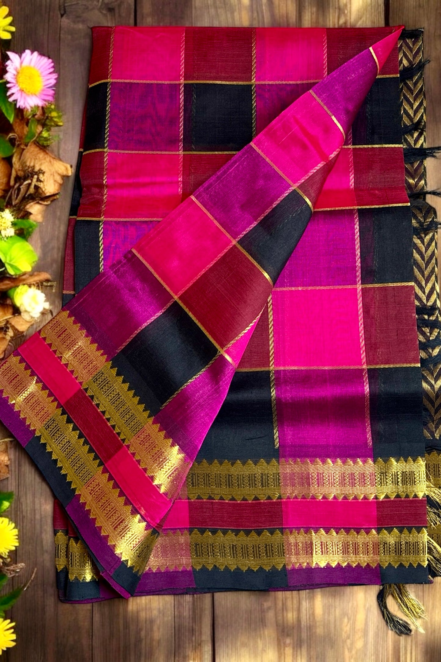 Silk Cotton Saree - AW1353SC