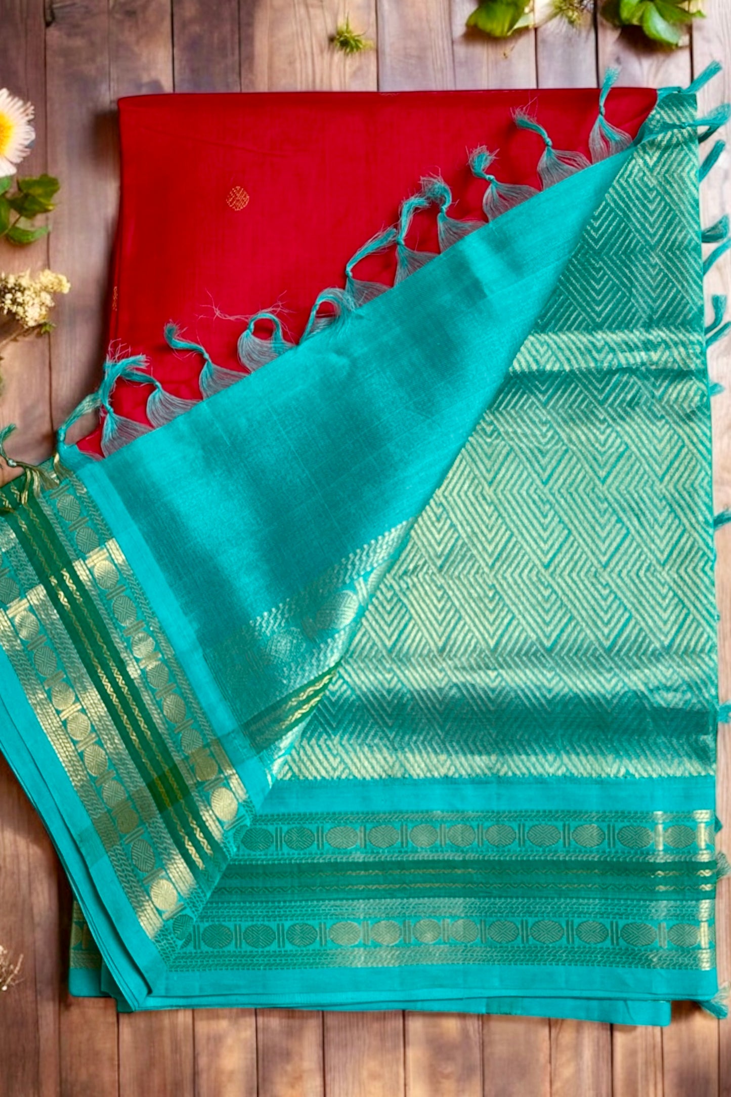 Silk Cotton Saree - AW1461SC