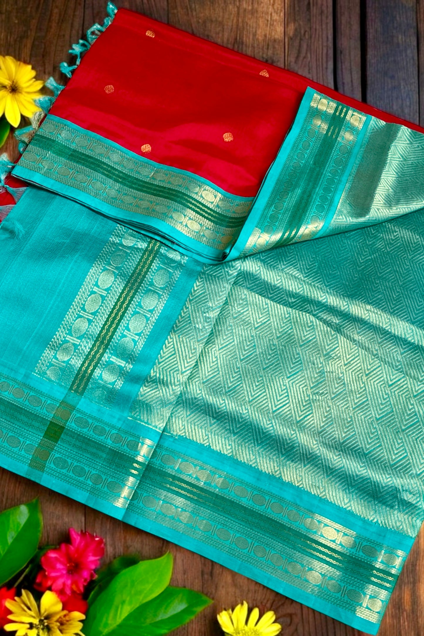 Silk Cotton Saree - AW1461SC