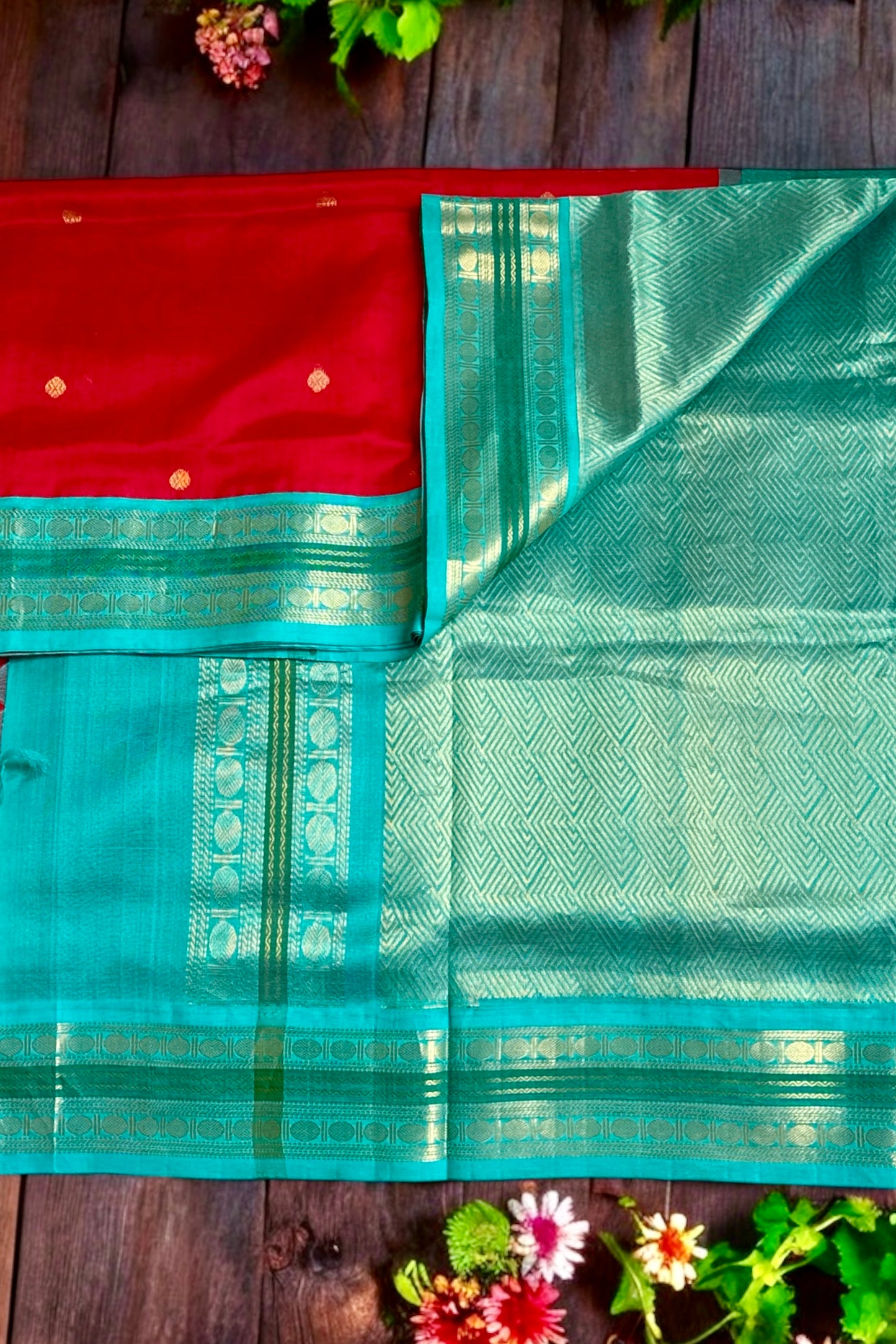 Silk Cotton Saree - AW1461SC