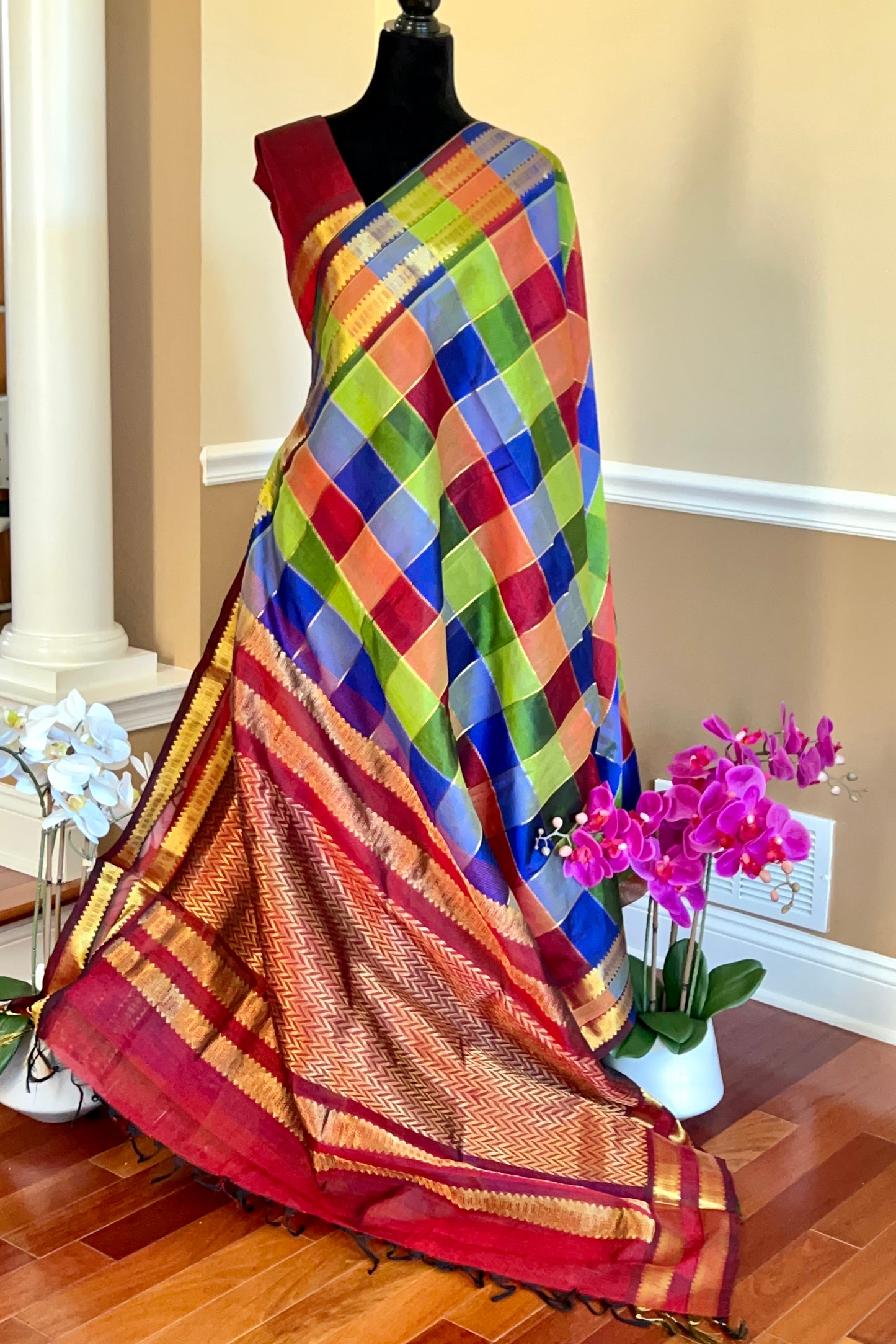 Silk Cotton Saree - AW1349SC