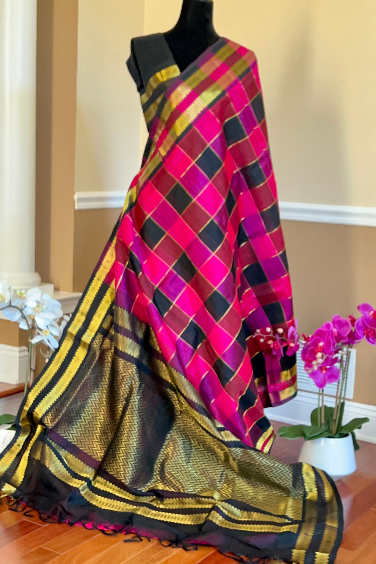 Silk Cotton Saree - AW1353SC