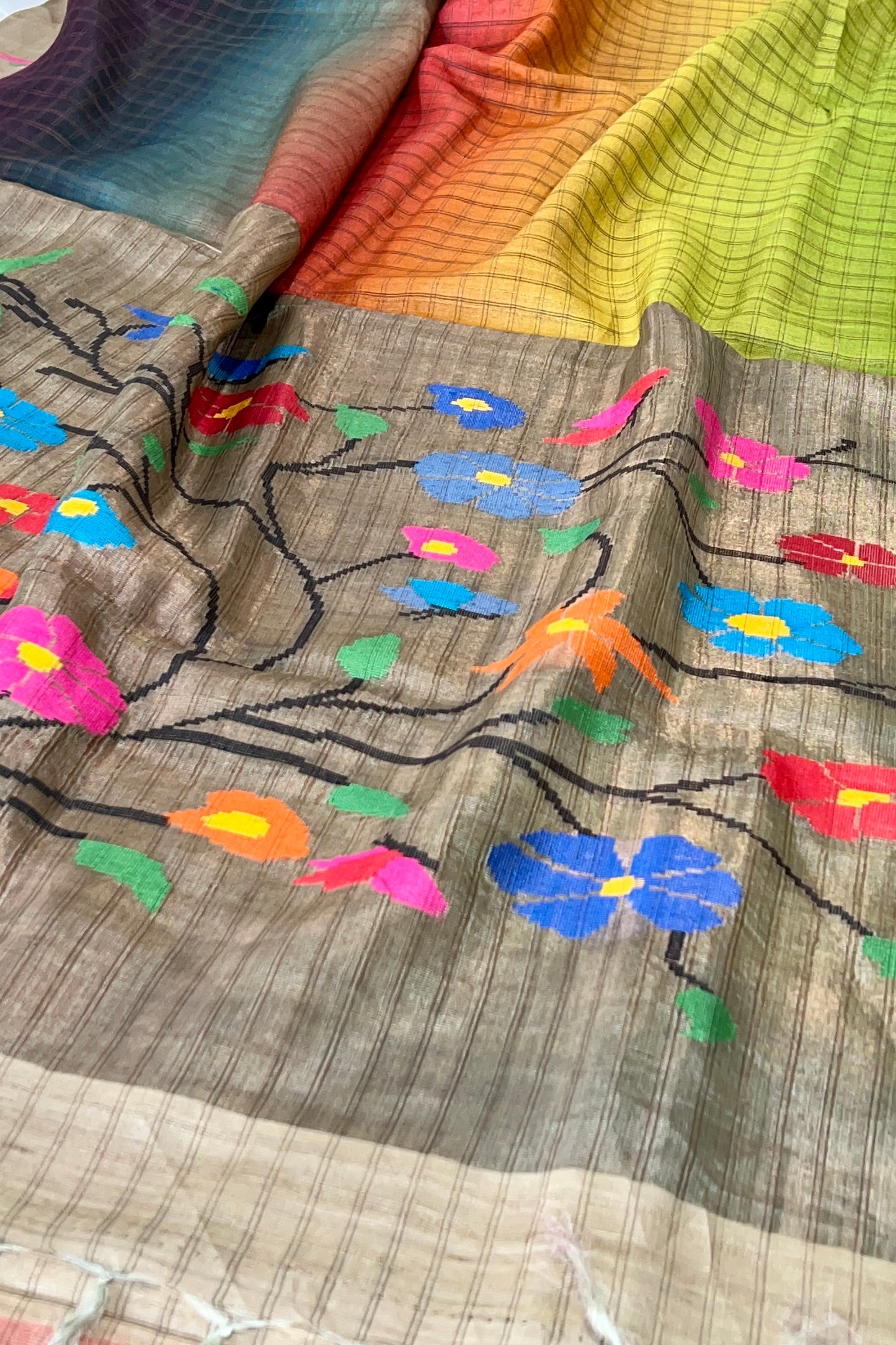 Tussar Silk Saree - AW1002FUS