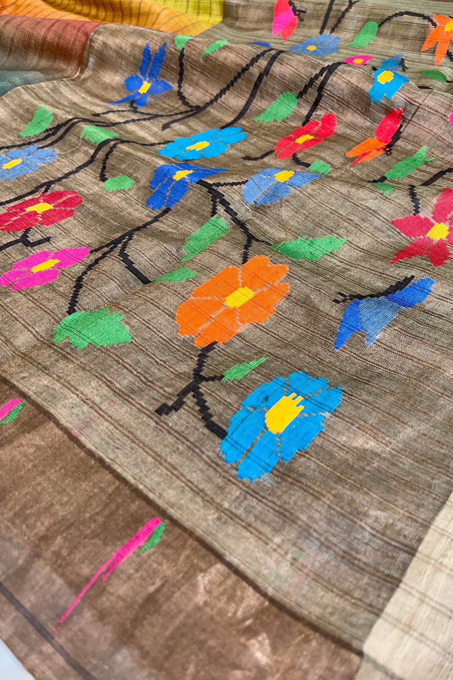 Tussar Silk Saree - AW1002FUS