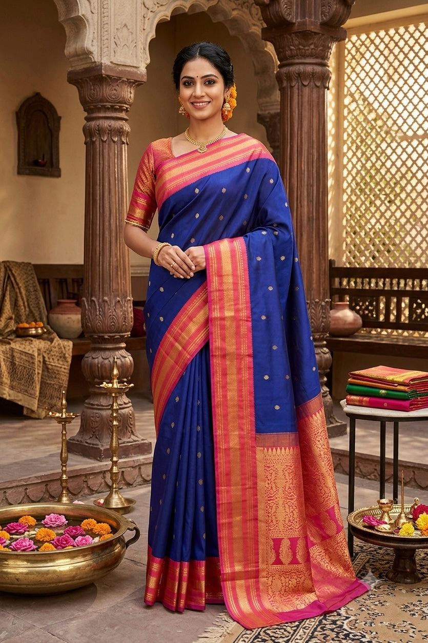 Gadwal Silk Saree - AW1045GS