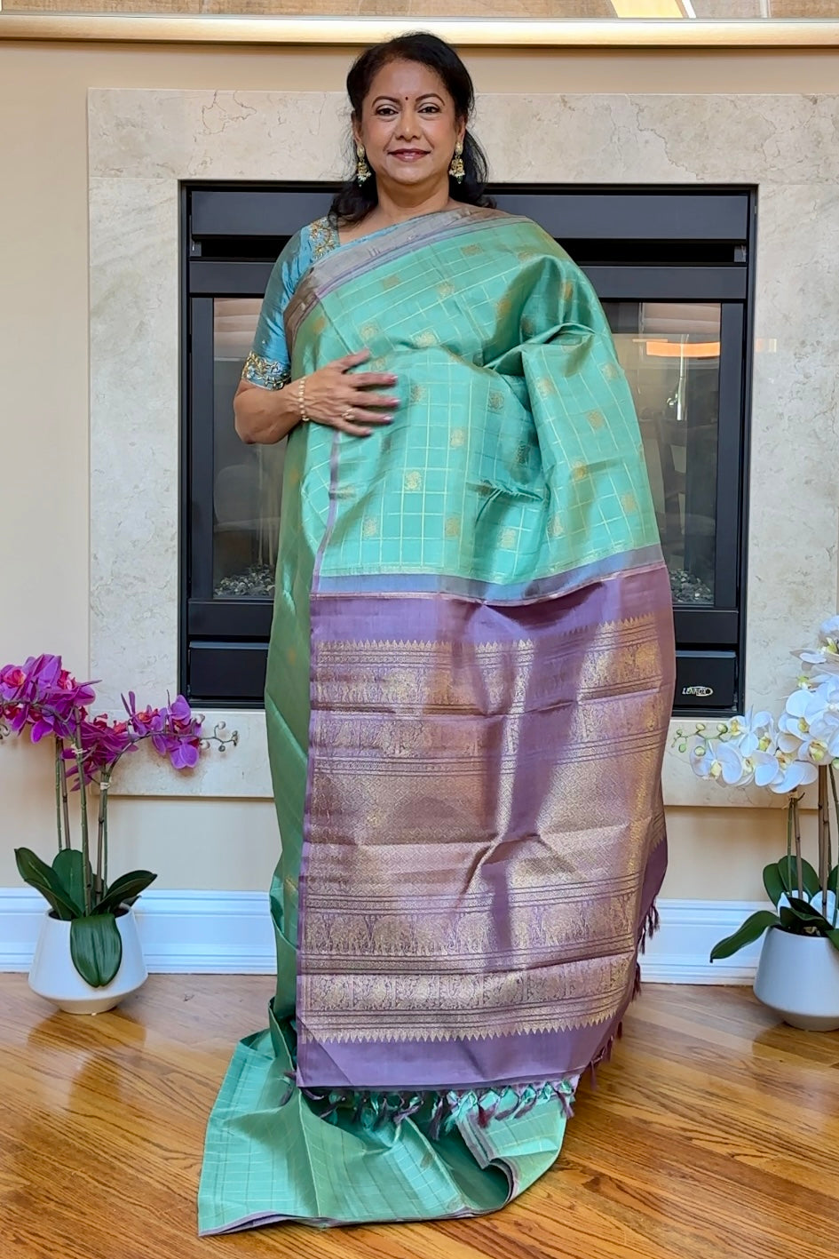 Kanjivaram Silk Saree - AW1363KS
