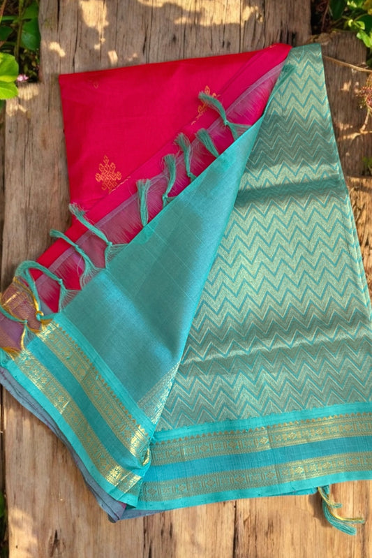 Silk Cotton Saree - AW1430SC