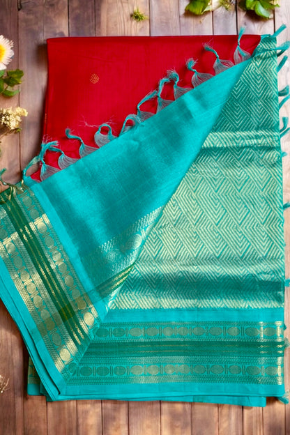 Silk Cotton Saree - AW1461SC