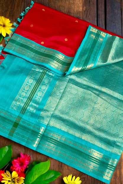 Silk Cotton Saree - AW1461SC