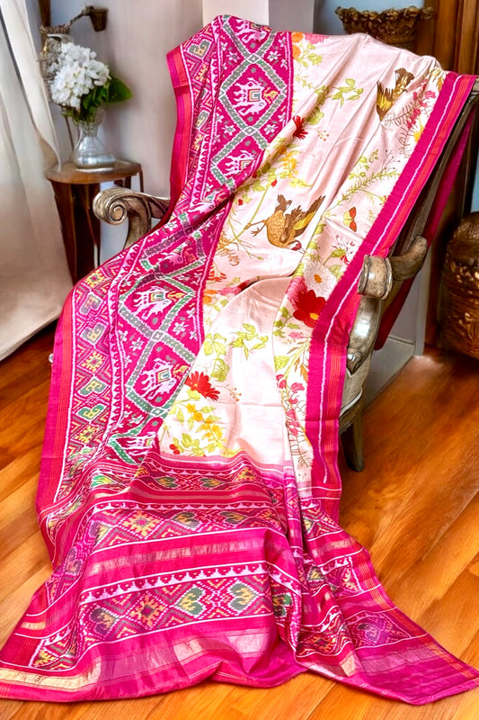 Handloom Fusion Saree - AW1003FUS