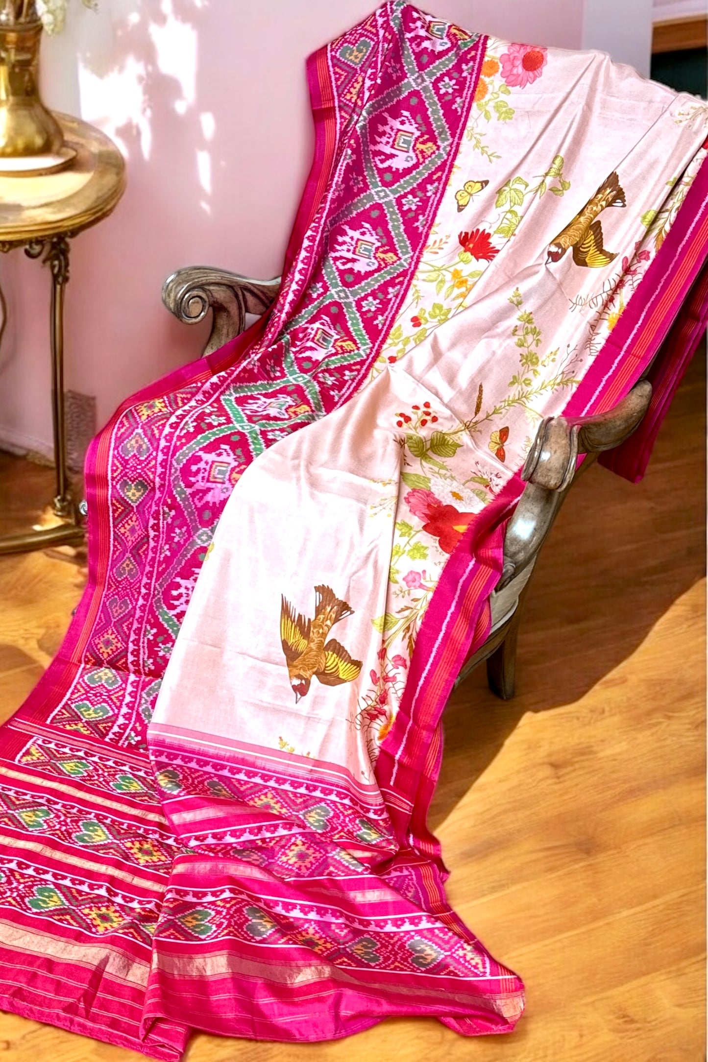 Handloom Fusion Saree - AW1003FUS