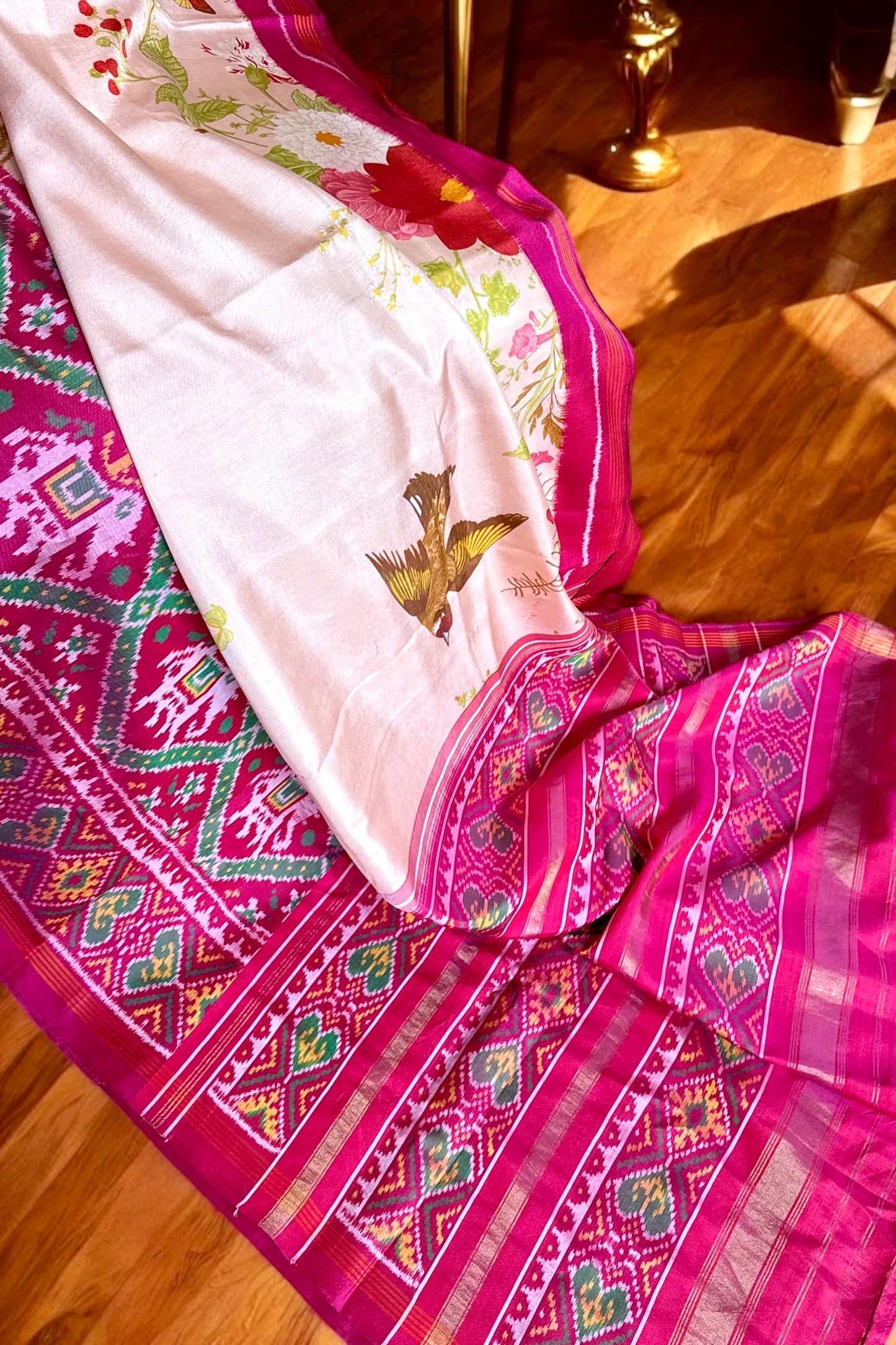 Handloom Fusion Saree - AW1003FUS