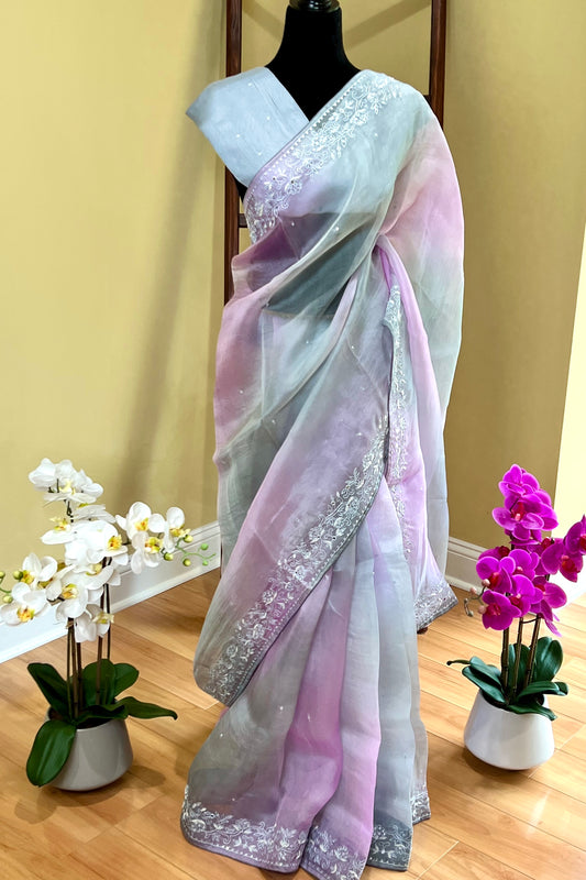 Organza Silk Saree - AW1010OGN