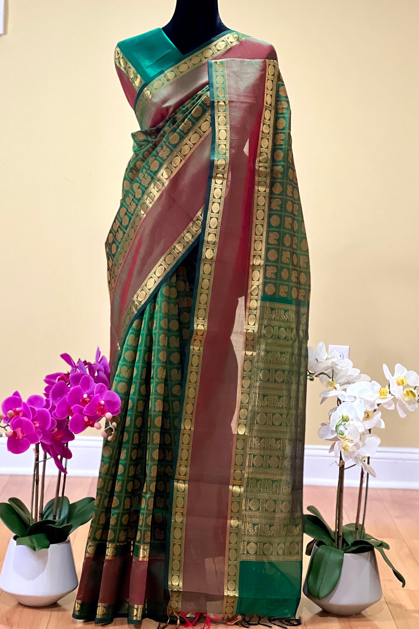 Silk Cotton Saree - AW1251SC