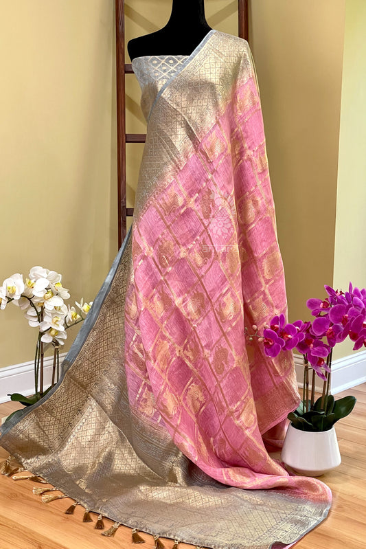 Linen Silk Saree - AW1012LS