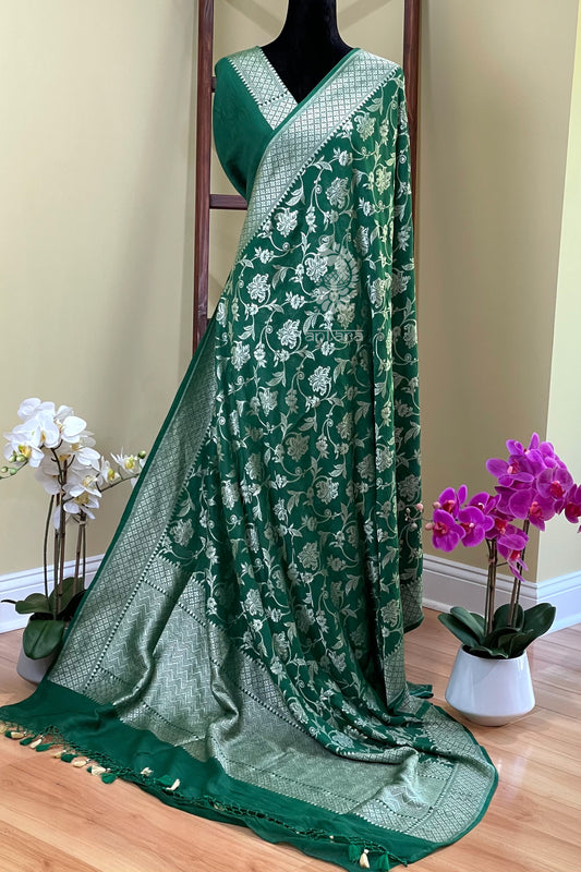 Banarasi Khaddi Georgette Saree - AW1070BS