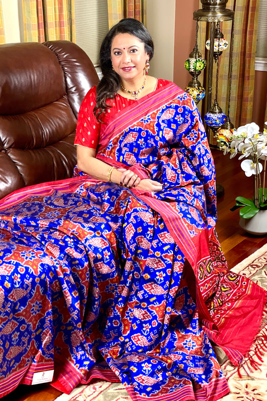 Pochampally Ikkat Silk Saree - AW1017PT