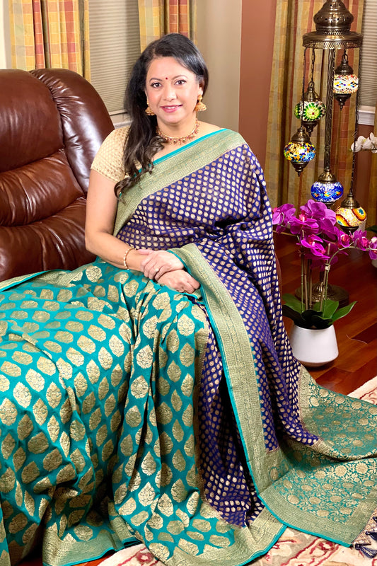Banarasi Georgette Saree - AW1028BS