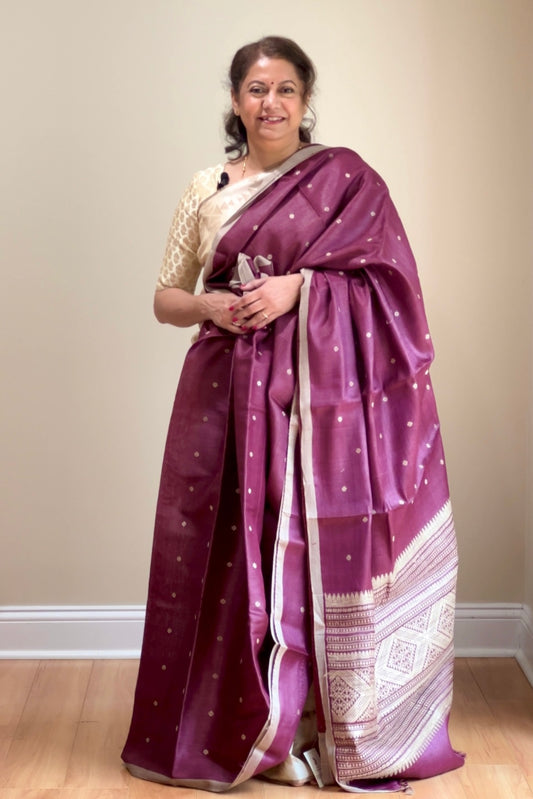 Tussar Silk Saree - AW1011TS23
