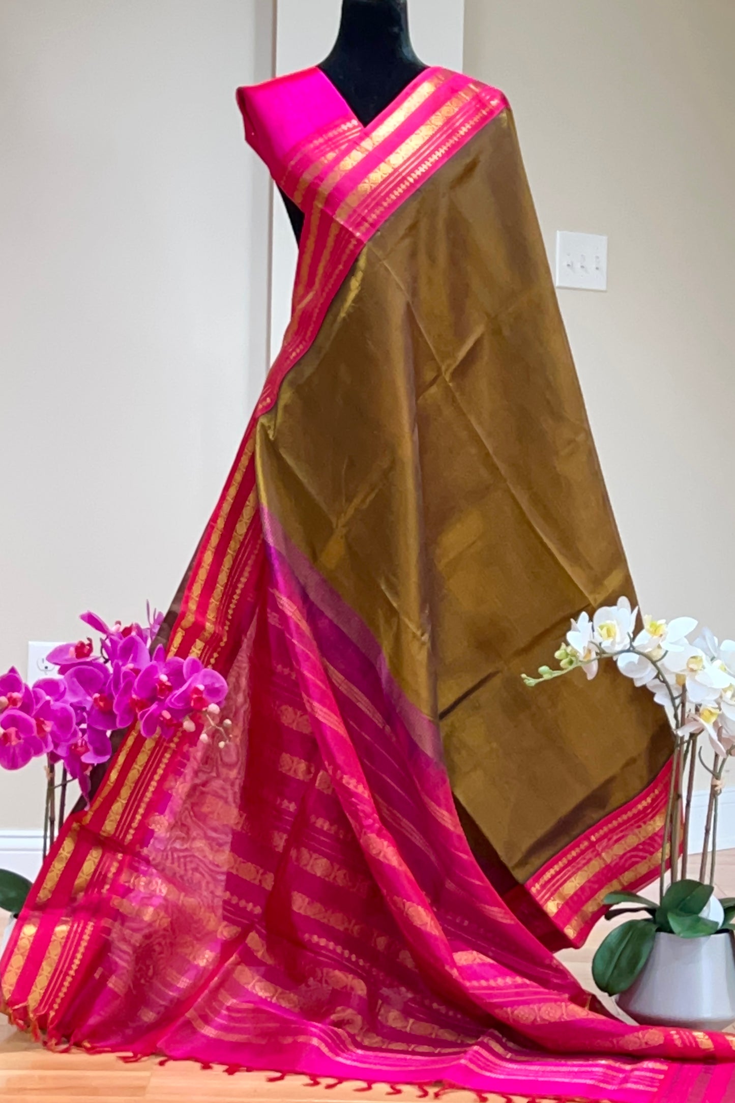 Silk Cotton Saree - AW1328SC