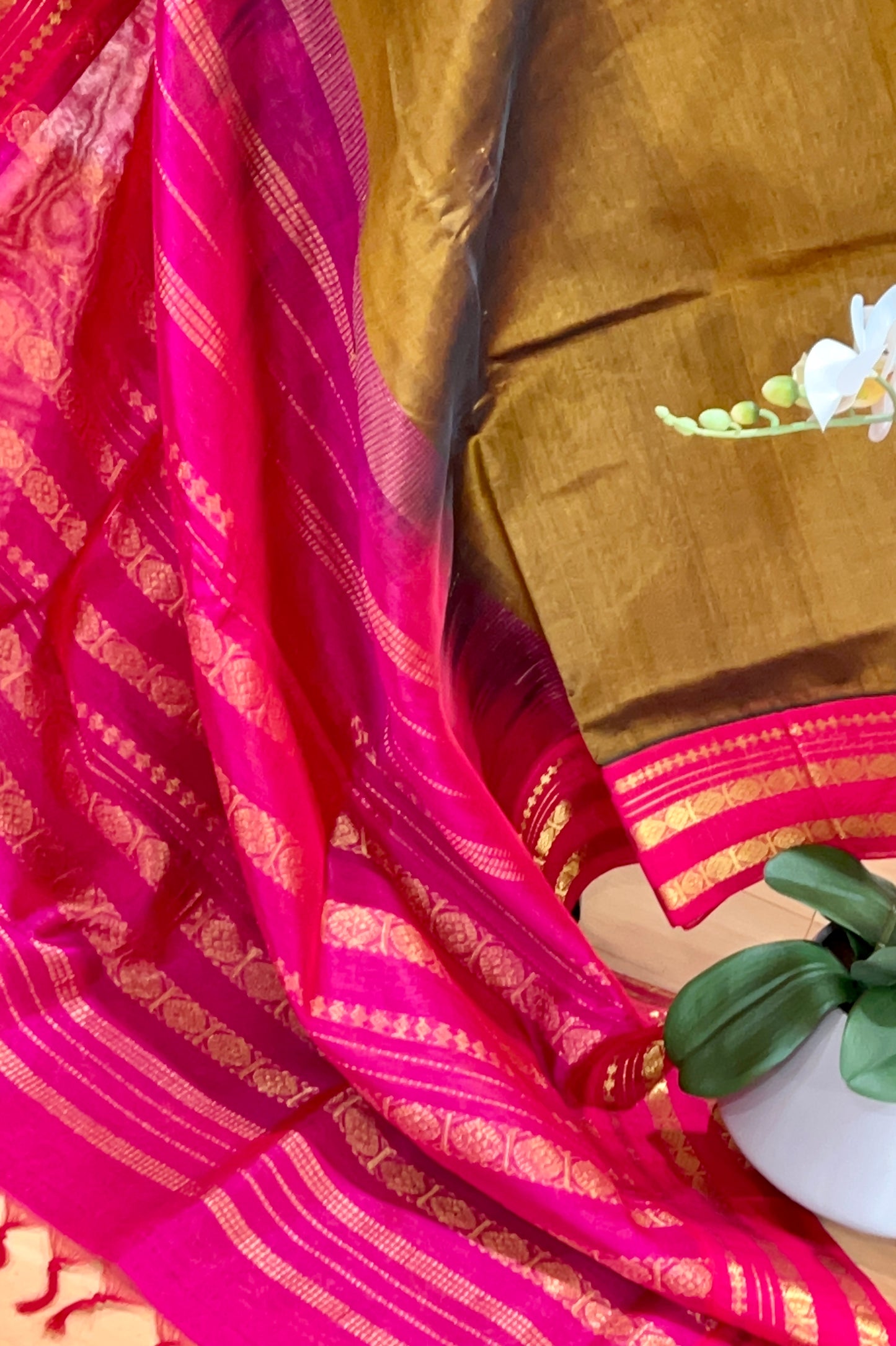 Silk Cotton Saree - AW1328SC